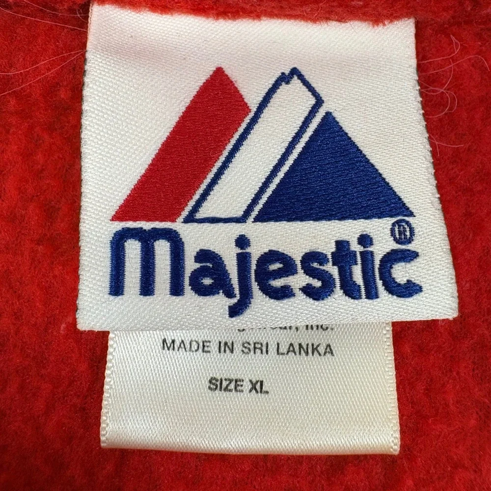 Majestic Philadelphia Phillies VintageFleece Jacket Men XL Red Grey Full Zip Y2K